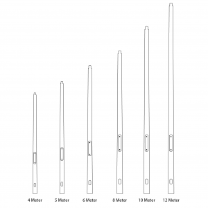 Conical lighting columns