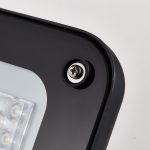 LED flood light Atom photo zoomed in on the screw and finishing