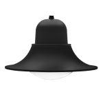 The LED heritage luminaire Bell shown from the side