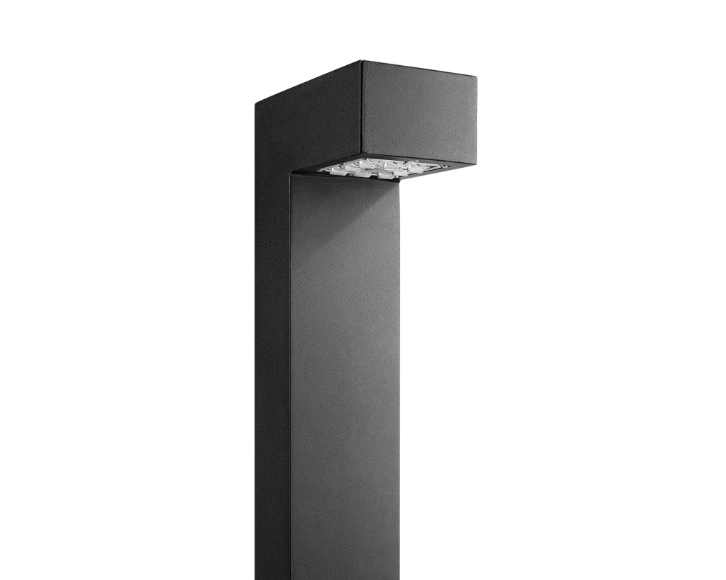 Minimalist LED Bollard Heron top at an angle