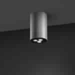 LED luminaire the cylinder shown on a gradient background