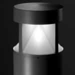 Close up photo of the Sector LED bollard.