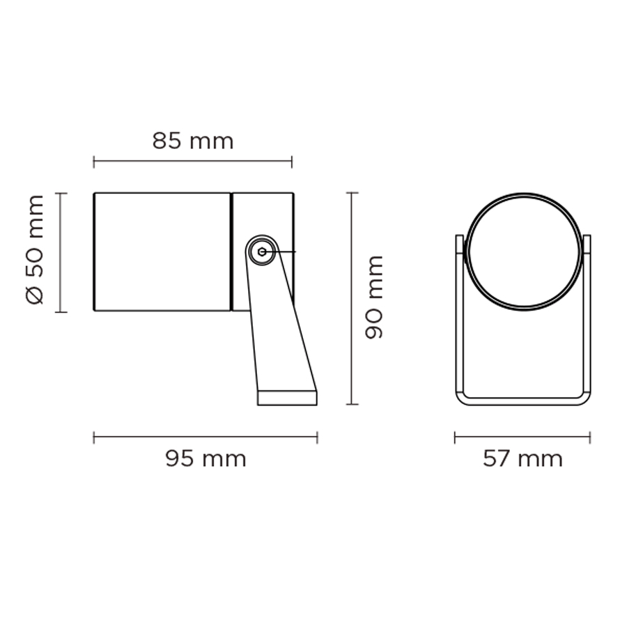 Nanospot LED spotlight dimensions